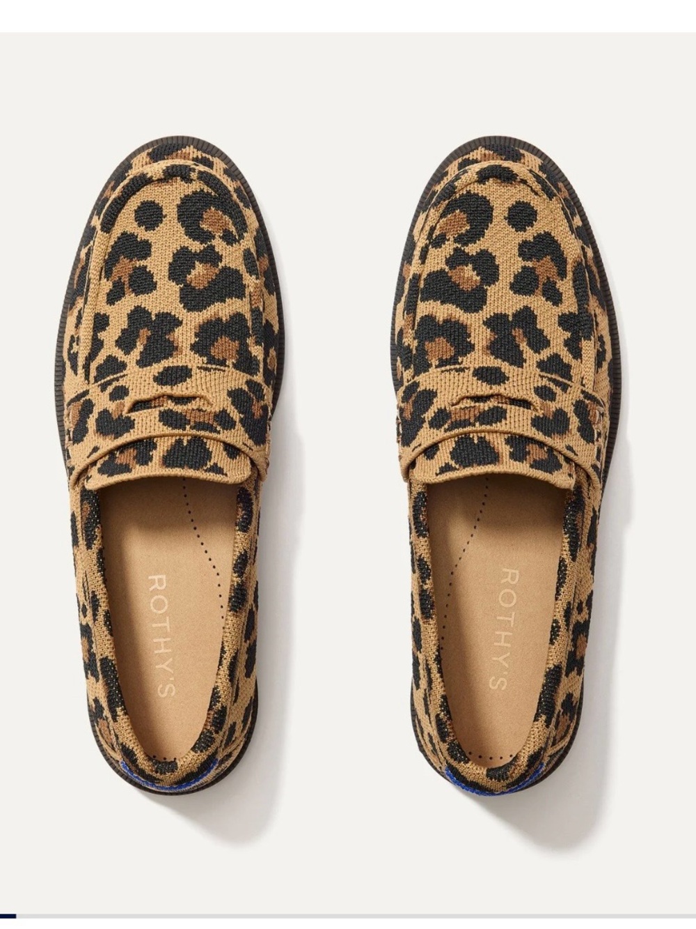 Rothy's Leopard-Print Penny Loafers in Classic Cat